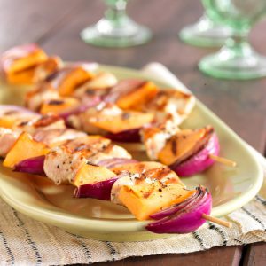 bbq grilled chicken cantaloupe skewer recipe